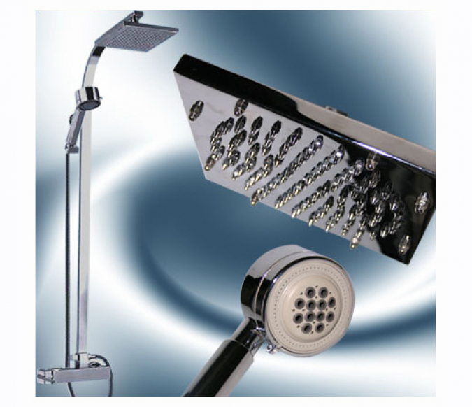 Luxus Duscharmatur Set mit Handbrause Quadro