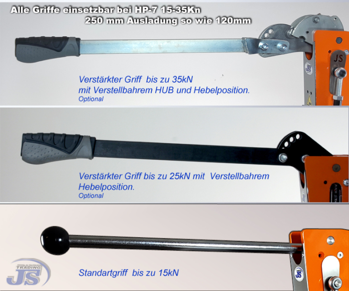 Kniehebelpresse Profilstanze HP-7 mit Blechstanzwerkzeug, PU Abstreifer .