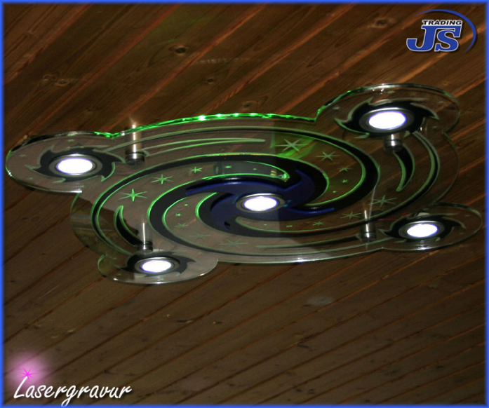 SMD LED DECKENLEUCHTE Anbauleuchte mit Hintergrundbeleuchtung LED 5x 4W