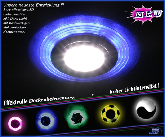 Design Einbau Leuchte Einbaustrahler 24 LED SMD  Ringe Deko NEU