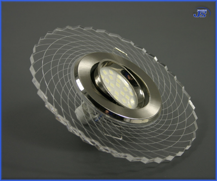 LED Design Akryl-Blende für Einbauleuchten Einbaugehäuse Einbaurahmen