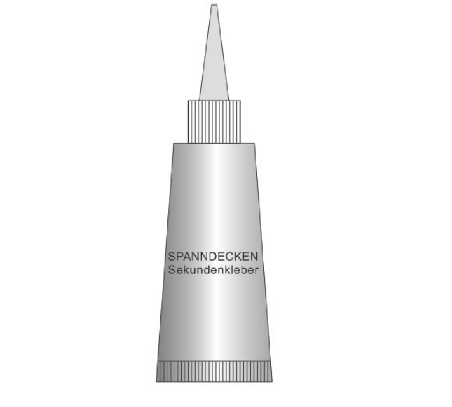 PVC Spanndecken und Verstärkungsring Kleber Sekundenkleber