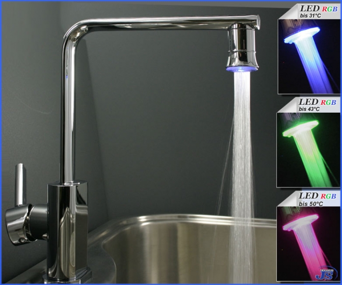 Küchen Spültisch Armatur LED Strahlregler WahlSet  EINHEBEL WASSERHAHN