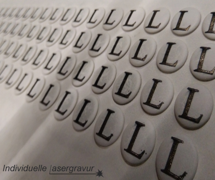 Individuelle Nieten mit Beschriftung oder eigenem Logo Schrift Logonieten