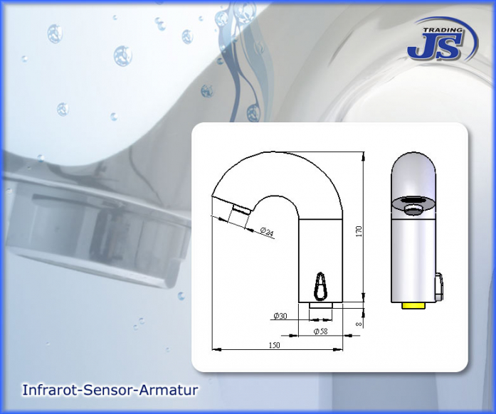 Infrarot Sensor Waschtischarmatur TOP Design Armatur