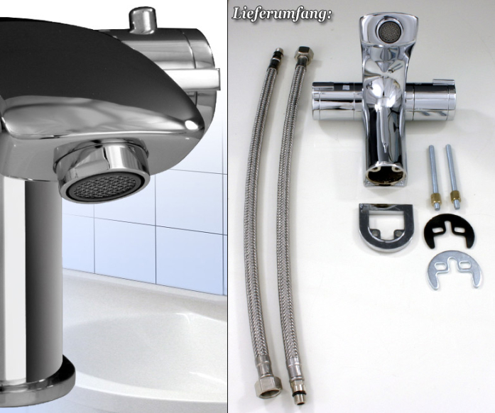 Thermostat Universal Waschbecken Armatur Bad Waschtisch Wasserhahn