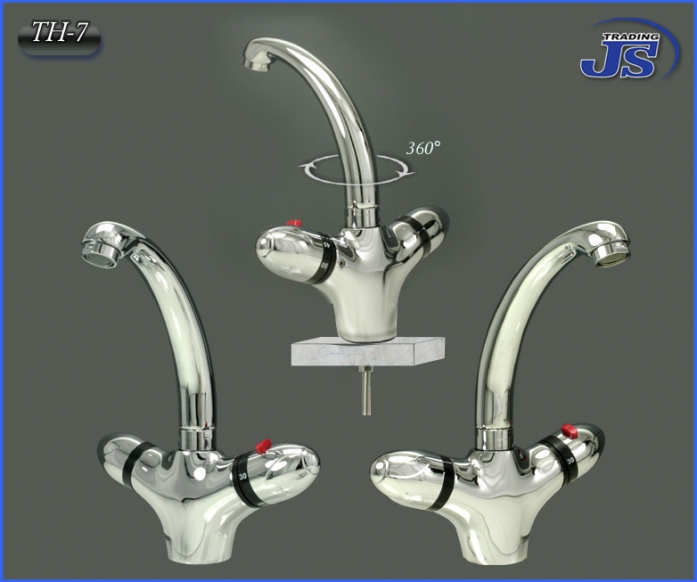 Thermostat Universal Waschbecken Armatur LED Wasserhahn