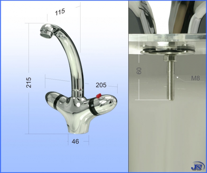 Thermostat Universal Waschbecken Armatur LED Wasserhahn