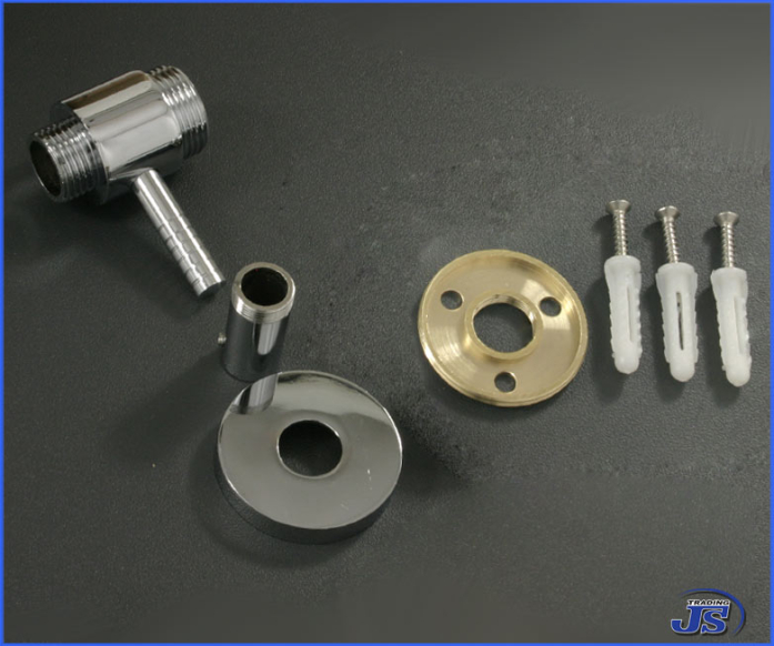 IN-WBA Duschstange Duscharmatur Adapter, 3/4x1/2 Zoll Wandbefestigung
