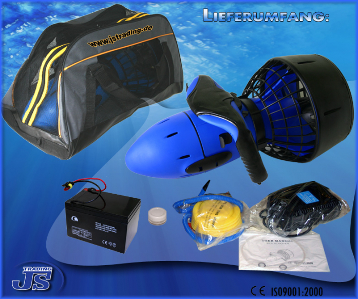 Unterwasserscooter Tauchscooter-Wasserscooter 300 Watt 2 Gang 1xAkku